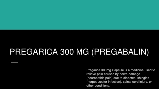 PREGARICA 300 MG (PREGABALIN)
