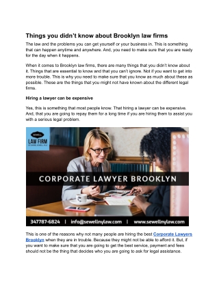 Things you didn’t know about Brooklyn law firms