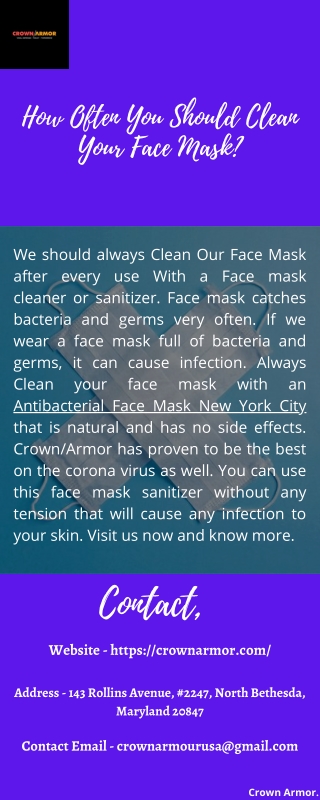 How Often You Should Clean Your Face Mask ?
