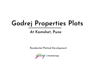 Godrej Properties Plots At Kamshet Pune | Brochure