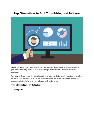 Top Alternatives to ActivTrak: Pricing and Features