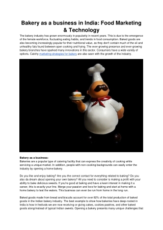 Bakery as a business in India_ Food Marketing & Technology