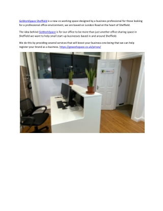 GoWorkSpace Sheffield