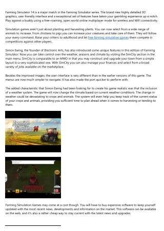 Farming Simulator 14 is a New Game For Farmers