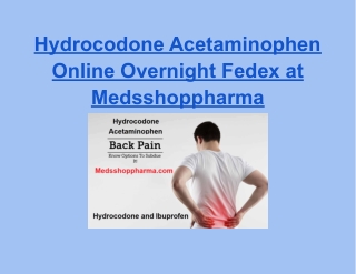 Hydrocodone Acetaminophen Online Overnight Fedex at Medsshoppharma