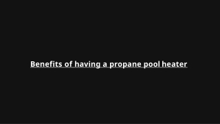 Propane Pool Heater