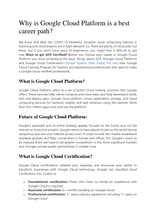 Why is Google Cloud Platform is a best career path-converted