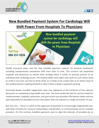 New Bundled Payment System For Cardiology Will Shift Power From Hospitals To Physicians