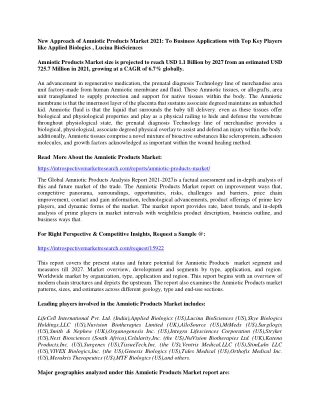 Amniotic Products Market