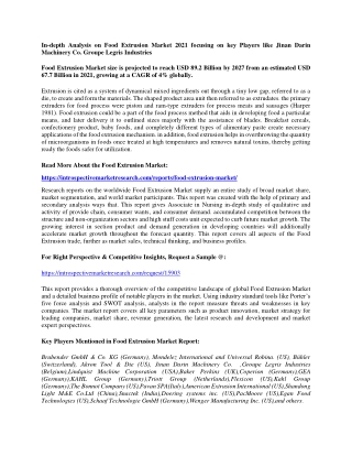 Food Extrusion Market
