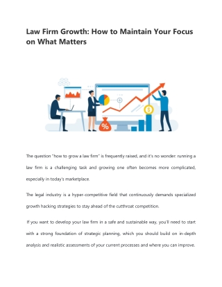 Law Firm Growth - How to Maintain Your Focus on What Matters