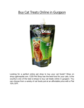 Buy Cat Treats Online in Gurgaon