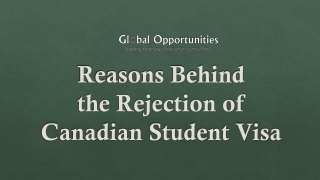 Reasons Behind the Rejection of Canadian Student Visa