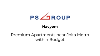 The102- Premium Apartments near Joka Metro within Budget