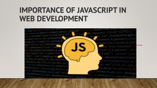 Importance of JavaScript in web development