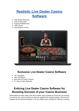 Live Dealer Casino Software