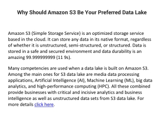 S3 data lake