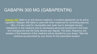 gabapin 300mg