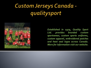 Custom Jerseys Canada - qualitysport