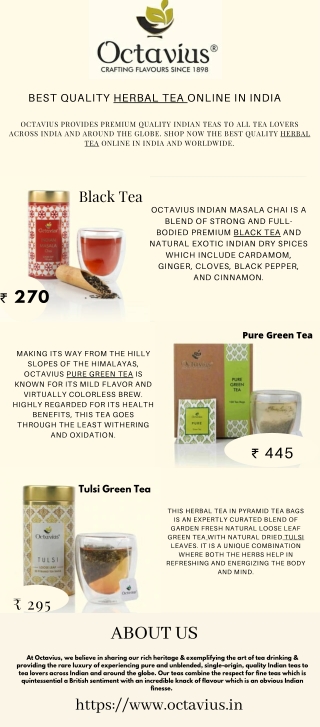 Best Quality Herbal Tea Online in India