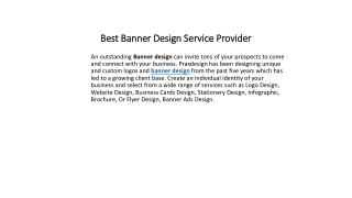 Best Banner Design Service Provider