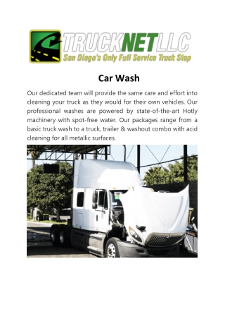 Truck wash in California