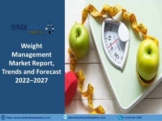 Weight Management Market Research Report PDF 2022-2027 | Syndicated Analytics