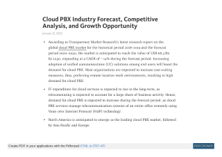 Cloud PBX Market | Latest Developments and Forecast to 2030