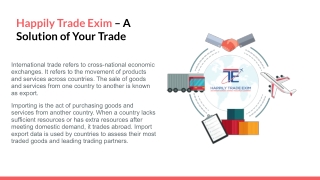 Happily Trade – A Solution of Your Trade