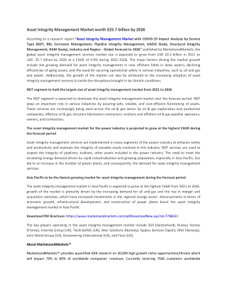 Asset Integrity Management Market