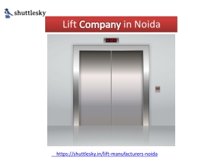 Lift Company in Noida