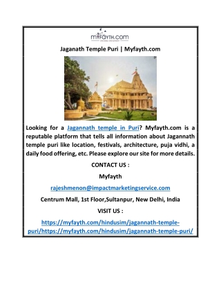 Jaganath Temple Puri | Myfayth.com