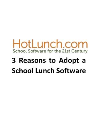 3 Reasons to Adopt a School Lunch Software