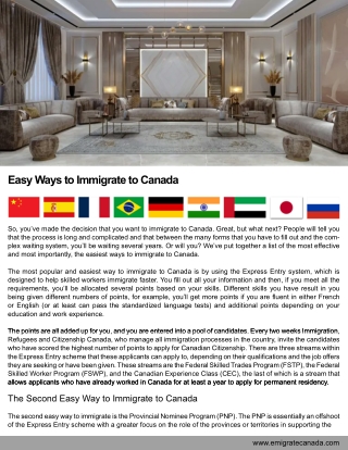 Easy Ways to Immigrate to Canada in 2022