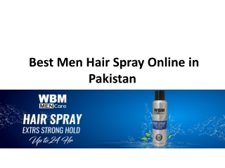 Best Men Hair Spray Online in Pakistan