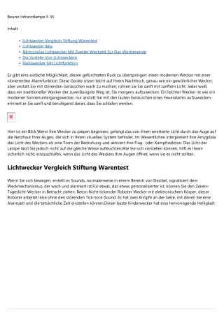 Grundlagenwissen - Medisana Lichtwecker Wl A10  - 2020