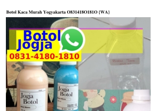 Botol Kaca Murah Yogyakarta