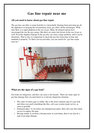 Gas line repair near me