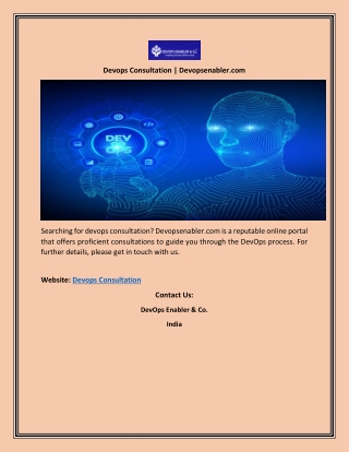 Devops Consultation | Devopsenabler.com