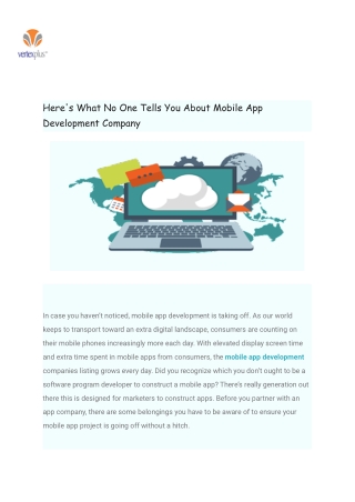 Here's What No One Tells You About Mobile App Development Company