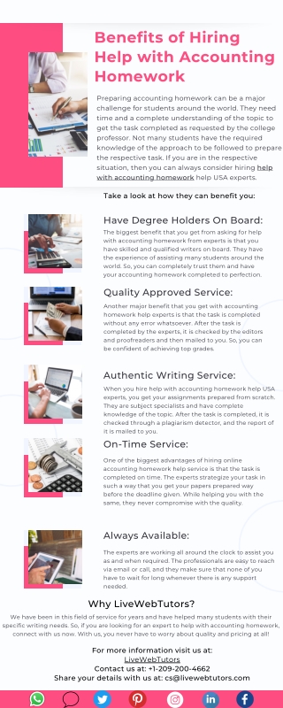 Benefits of Hiring Help with Accounting Homework