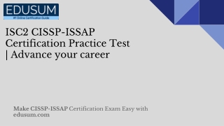 ISC2 CISSP-ISSAP Certification Practice Test | Advance your career