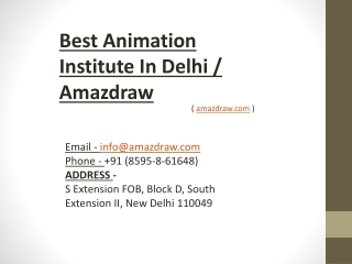 Best Animation studio in Delhi | Amazdraw Animation Studio | 8595861648