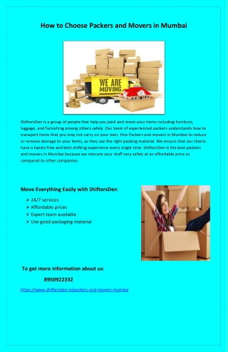 Hire Affordable Packers and Movers