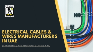 Electrical Cables & Wires Manufacturers & Suppliers in UAE