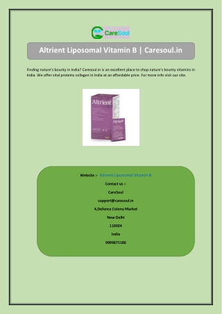 Altrient Liposomal Vitamin B  Caresoul.in-converted