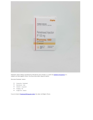 Pemetrexed injection 500mg