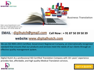 Professional Translation Services |Certified Translation|Digital Hutch