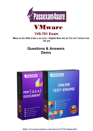 VMware  1V0-701 Exam Dumps (2022) - Quick Tips To Pass