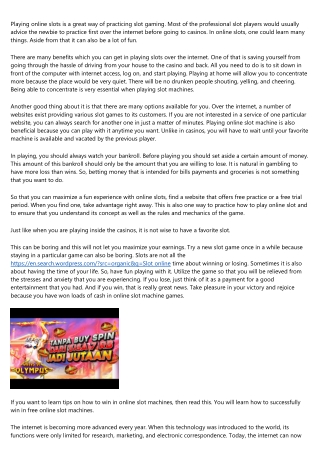 An Introduction To Slot Online Asia